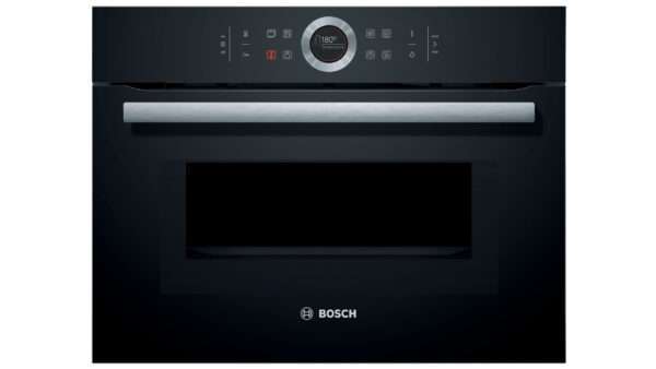 Bosch Series 8 Built-in Compact Oven With Microwave Function 60 x 45 cm Black – CMG633BB1B