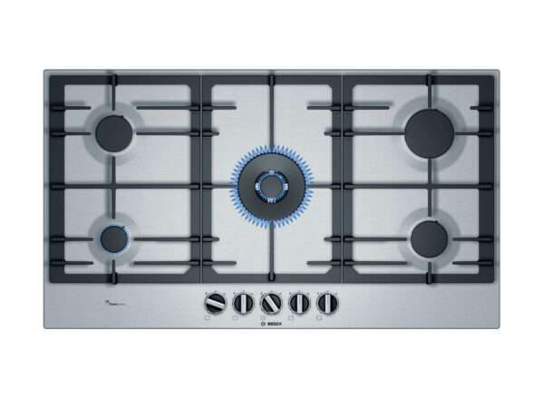 Bosch Series 6 90cm 5 Burner Gas Hob Stainless Steel – PCR9A5B90